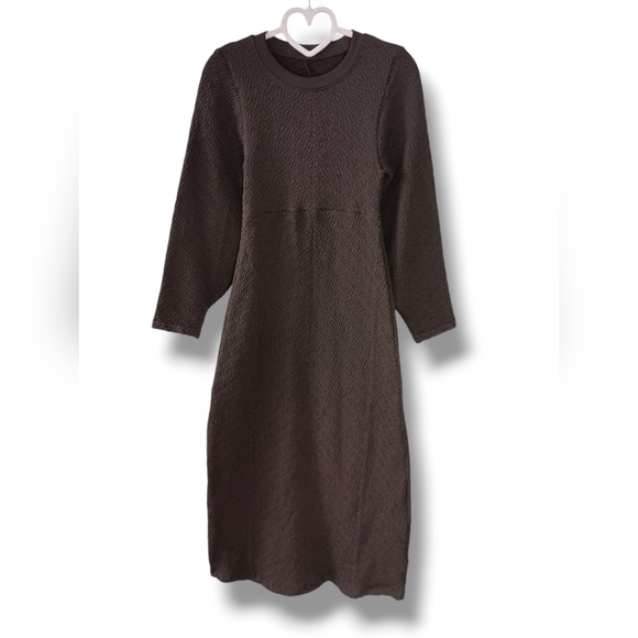 NWOT Free People Gabby Midi Sweater Seamless Dress in Brown 🤎 Size M/L  $198 - Picture 4 of 7